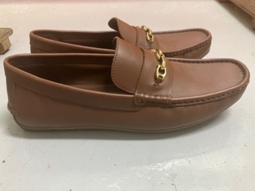 極美品◆COACH コーチ シグネチャーチェーン ドライバー ビットローファー