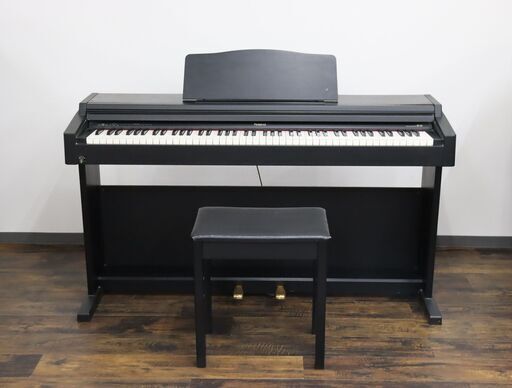 【ジモ取引終了2/2】≪ZU848ジ限≫ 通電OK Roland/ローランド 電子ピアノ HP-145 88鍵盤 1998年製 譜面立て/椅子付属 電源コード無し/現状品