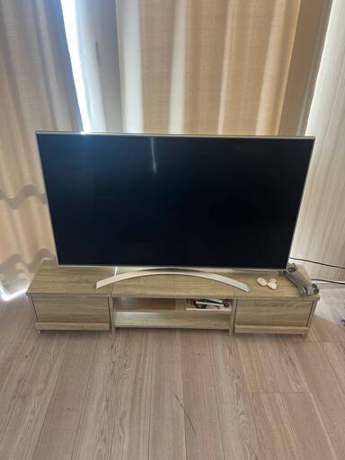 LG 液晶テレビ4Kモデル　55V　　テレビ台付き