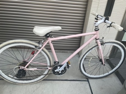 ☆中古自転車格安！ピンククロスバイクTRIBOW シマノ21段変速 (買取