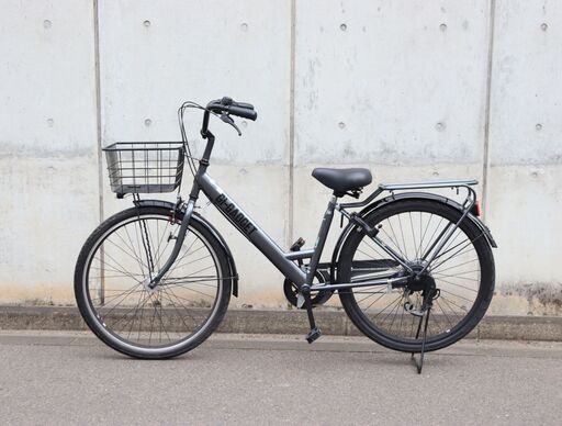 【ヤ取終了5/19】≪ZU849ジ≫ CHACLE/チャクル 自転車 エアレスワイド GI-GADGET/GIガジェット FW-CC266GIHDW-BAA 26インチ/外装6段変速/チャコール