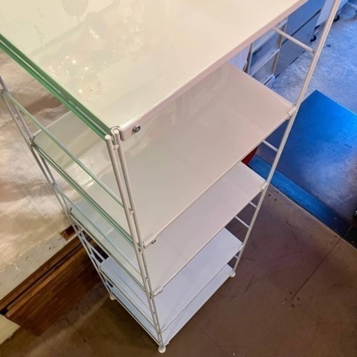 【池上店】スチールユニットシェルフ　無印　無印良品　MUJI ユニットシェルフ　スリム　スチール棚セット　セット　大　検　グレー　ライ