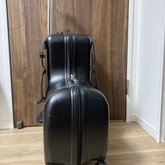 受け渡し調整中　使用1回）キッズトラベル ブラック 黒 Mサイズ 子供が乗れるキャリーケースの画像