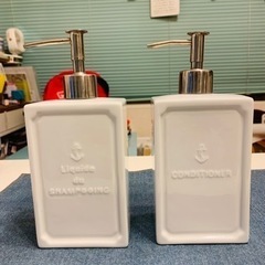 ディスペンサー⚓️柄　2個セット(陶器)