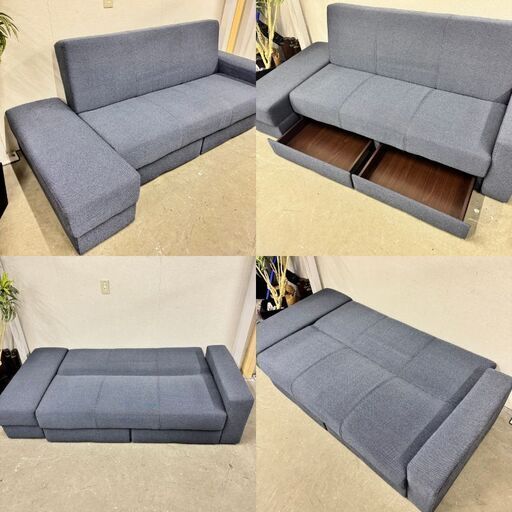 W 15883  NITORI 2人掛けソファ　ソファベッド   ◆大阪市内・東大阪市他 5,000円以上ご購入で無料配達いたします！