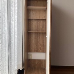 【お譲り先決まりました】0円 ダイソン収納 掃除機ラック 大きめ収納ケース 木目調 木製の画像