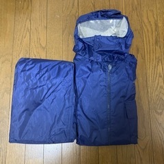 通勤　通学　カッパ　紺　M