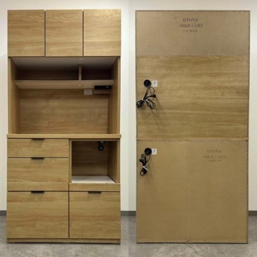 奈良発✨ニトリ✨ETONA 食器棚 キッチンボード エトナ90 楽天市場】キッチンボード(エトナ90KB)【配送員設置商品】 ニトリ : ニトリ