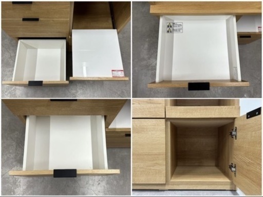 INT242 美品 ニトリ 食器棚 ETONA/エトナ 120KB-MBR 幅90cm キッチン