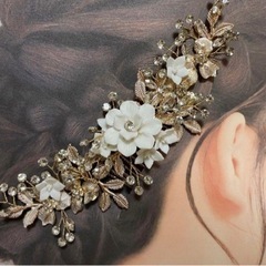 ヘアアクセサリー　ウェディング　髪飾り　ヘッドドレス　前撮り　ピ...