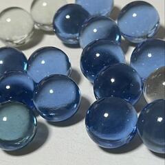 ビー玉　ブルー・透明　20個【値下げ】の画像