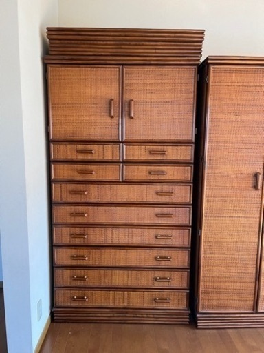 ラタン　タンス　籐　衣装タンス