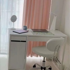 デスク　椅子セット　白