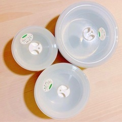 フタもまるごとレンジでチンできる！保存食器3点セットの画像