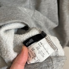 graffi カジュアルコート ゆったりシルエット 裏起毛 防寒 アウター Mサイズ レディース グレーの画像