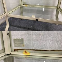 ダルトン/DULTON ドクターキャビネット 100-150 アイボリー レトロ コレクションキャビネット 鍵付き 中古家具 店頭引取歓迎 R7951の画像