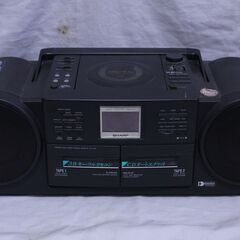 シャープ　ダブルカセットラジカセ　日本製