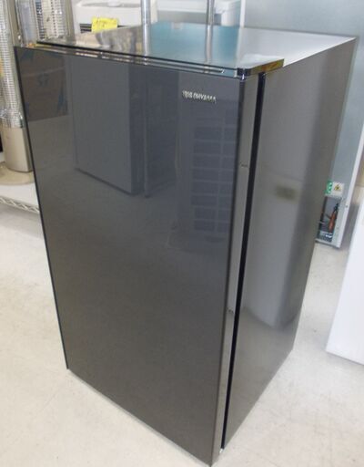 アイリスオーヤマ 1ドア冷蔵庫 直冷式 ガラスドア 93L 2020年製 KRJD-9GA-B