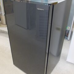 アイリスオーヤマ 1ドア冷蔵庫 直冷式 ガラスドア 93L 2020年製 KRJD-9GA-B
