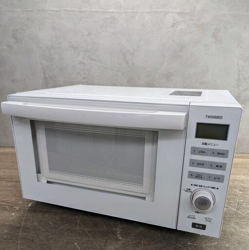 2/3 終 TWINBIRD/ ツインバード オーブンレンジ DR-E852 50/60Hz ホワイト 動作確認済み 2019年製 菊RH
