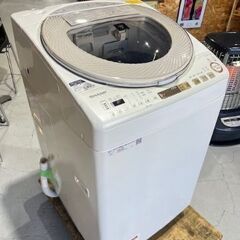 ★SHARP★ シャープ 洗濯機 ES-TX9A 2018年 9kg ファミリー 大容量 風乾燥 消臭機能 洗い技コースの画像