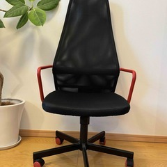 値下げします【IKEA】ゲーミングチェア 黒/赤 美品