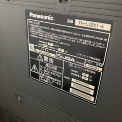 32V型/地上・BS・CS液晶テレビ パナソニック ビエラ TH-L32X リモコン　テレビ台付きの画像
