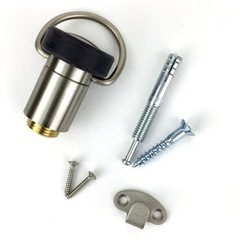 ベスト　床付戸当り　リング付　サテンニッケル　450R│ドア・扉用品　ドアストッパー・戸当たりの画像