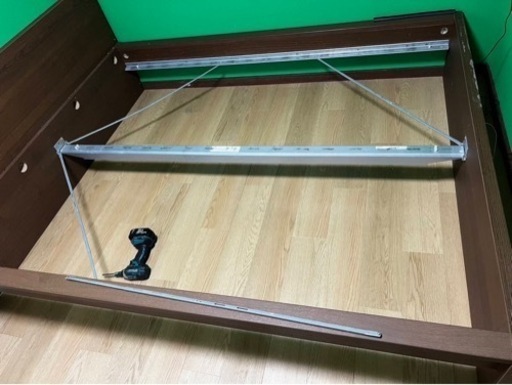 ✨IKEA ワイドダブルベッド　マットレス付き✨