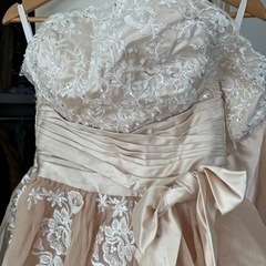 ロングドレス⭐︎ピンク&オフホワイトの画像