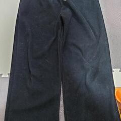 美品　黒XL短め丈　コーデュロイワイドパンツの画像