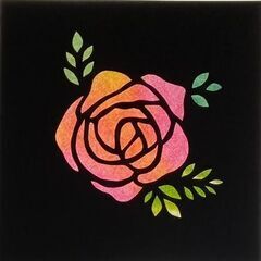 薔薇と蝶の切り絵講座予約受付中の画像