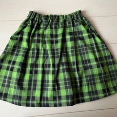 バイラビットのスカート 160 グリーンチェックの画像