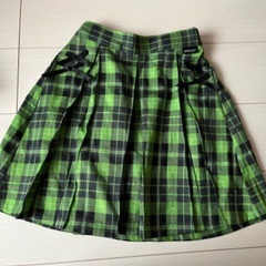 バイラビットのスカート 160 グリーンチェックの画像