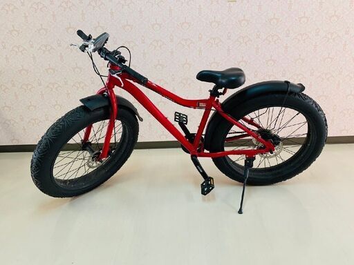 26インチ 4SEASONS ファットバイク X7 タイヤ 26×4.0 自転車 赤