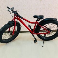 26インチ 4SEASONS ファットバイク X7 タイヤ 26×4.0 自転車 赤