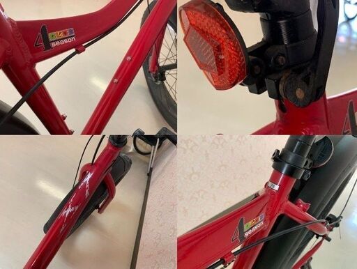 26インチ 4SEASONS ファットバイク X7 タイヤ 26×4.0 自転車 赤