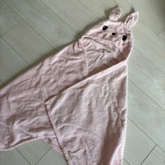 うさちゃんフード付きバスタオル　タオル