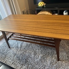 値下げ交渉可　超美品【カリモク60】リビングテーブル大 幅119cm T36400 の画像