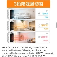 ミニ　ファンヒーター小型の画像