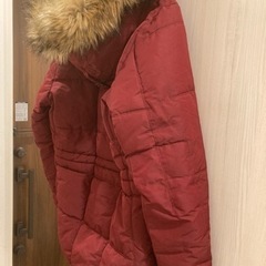 ZARA man 極厚・極寒用 ダウンジャケット エンジ色 美品の画像