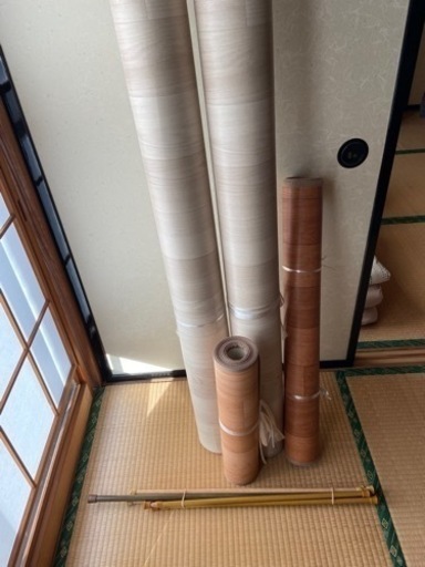 *お値下げ*●『木目調フロアラグ』ナチュラル(2サイズ)＋『木目調キッチンフロアマット』ライトブラウン＋おまけ付き●