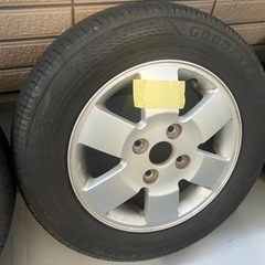 スズキ 純正アルミホイールタイヤ付き 155/70R13の画像