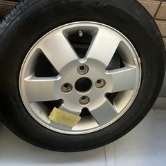 スズキ 純正アルミホイールタイヤ付き 155/70R13の画像