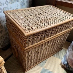 【値下げ】籐　ラタン　物入れ