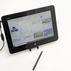 送料無料 10.1型 タブレット 富士通 ARROWS Tab Q555/K64 中古良品 ペン付き Atom 4GB 高速SSD 無線 Bluetooth カメラ Windows10 Office