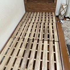 木目調ベッドフレーム(シングル)の画像