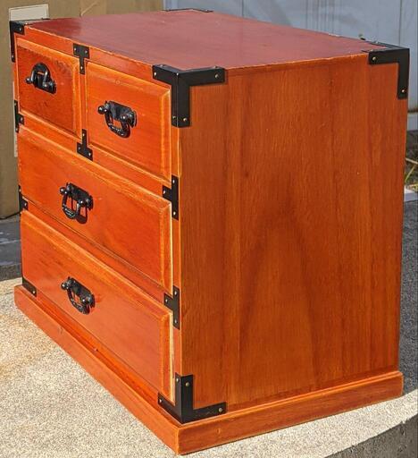 和風木製引き出し（3段） (ロンリーピエロ) 駒ヶ林の収納家具《その他