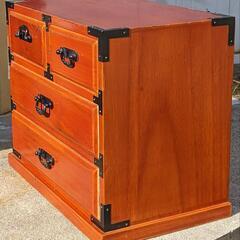 和風木製引き出し（３段）の画像