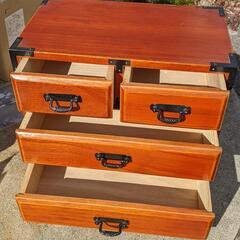 和風木製引き出し（３段）の画像